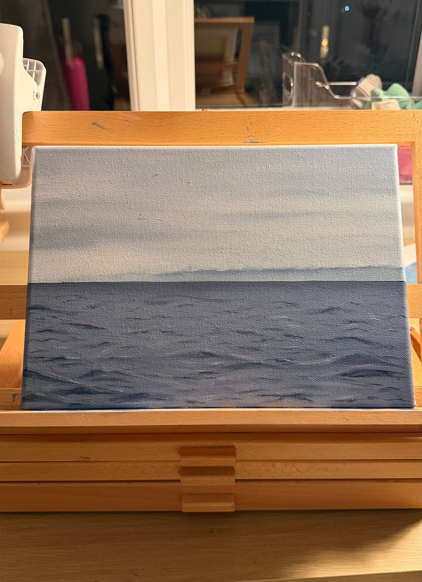 “Misty Blue” Original Painting - 21x29.7 cm
