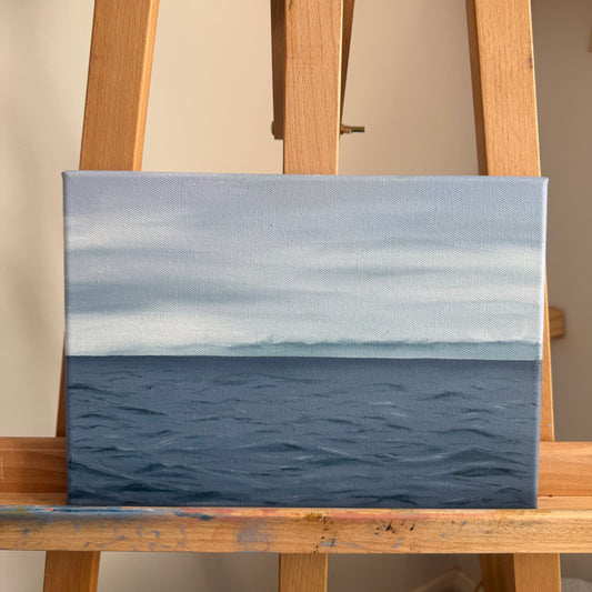 “Misty Blue” Original Painting - 21x29.7 cm